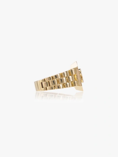 Shay Metallic Initial 18k Gold Diamond Signet Ring In Metallic