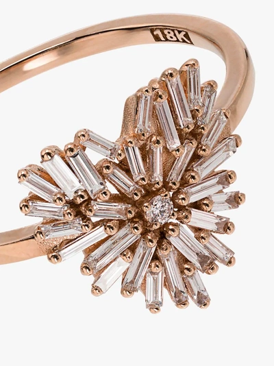 Shop Suzanne Kalan 18k Rose Gold Mini Heart Firework Diamond Ring