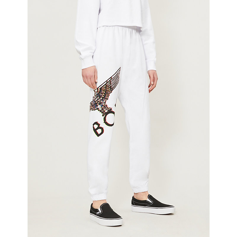 boys white jogging bottoms