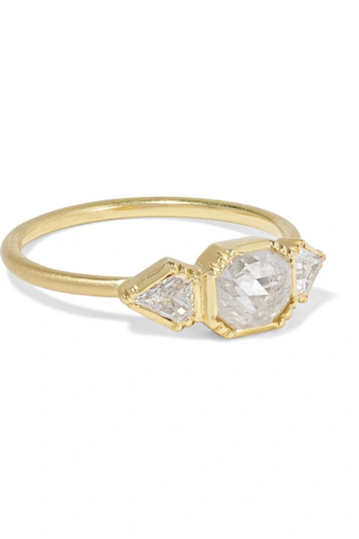 Shop Brooke Gregson Triple Geo 18-karat Gold Diamond Ring