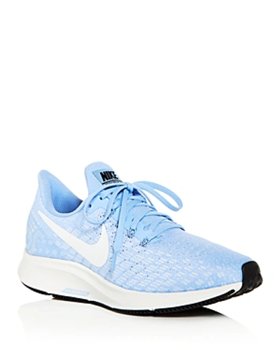 Shop Nike Women's Air Zoom Pegasus Knit Low-top Sneakers In Aluminum/sail Black