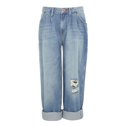 Shop One Teaspoon Smiths Cropped Wide-leg Jeans In Blue