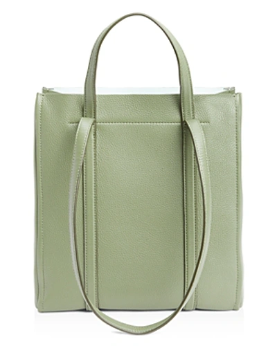 Shop Marc Jacobs Tag 27 Large Pebbled Leather Tote In Sage/gold