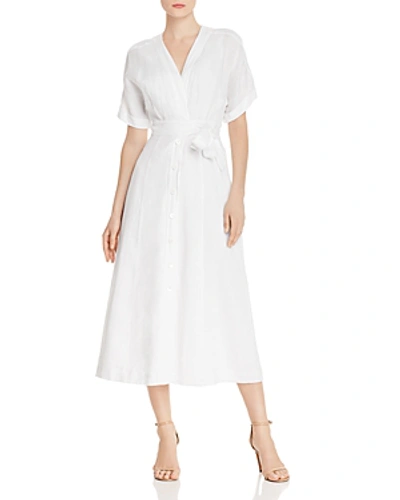 Shop Equipment Nauman Linen Maxi Dress In Bright White