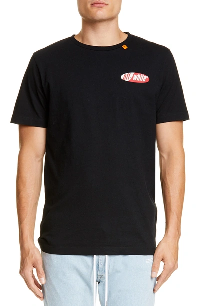 Shop Off-white Slim Fit Split Logo T-shirt In Black