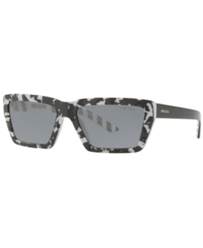 Shop Prada Sunglasses, Pr 04vs 57 In Camuflage Black/grey