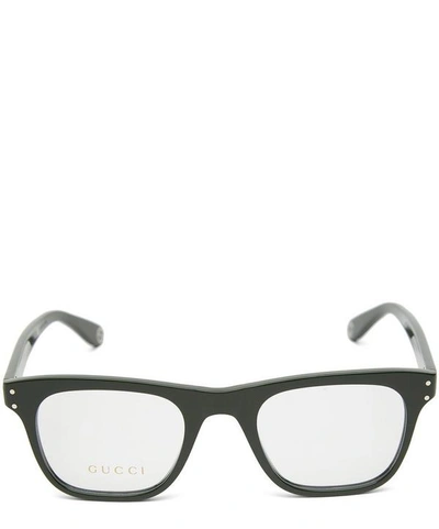 Shop Gucci Rectangular Optical Glasses In Green