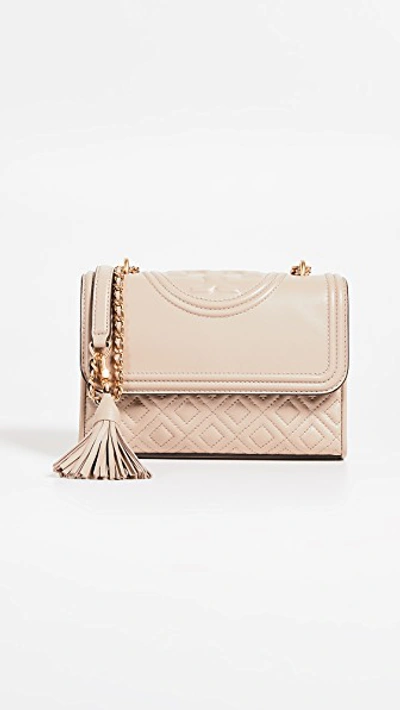 Tory Burch Fleming Small Convertible Shoulder Bag In Light Taupe | ModeSens