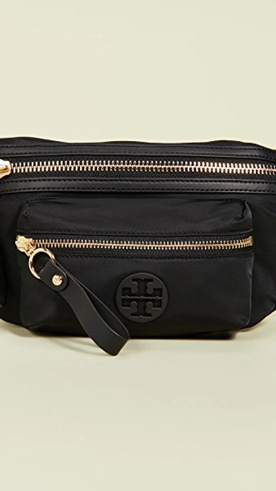 Tory Burch Tilda Nylon Belt Bag - Black In Black/gold | ModeSens