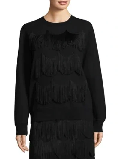 Shop Marc Jacobs Tassel Cotton Sweater In Black