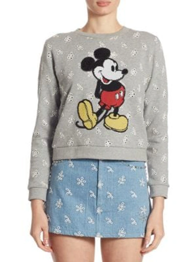 Shop Marc Jacobs Mickey Mouse Sweatshirt In Grey