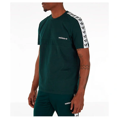 Adidas Originals Adidas Men's Originals Itasca Tape T-shirt In Green Size  2x-large | ModeSens