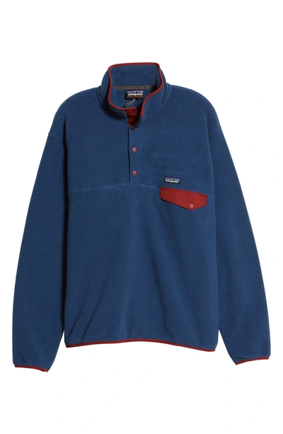 Shop Patagonia Synchilla Snap-t Fleece Pullover In Stone Blue