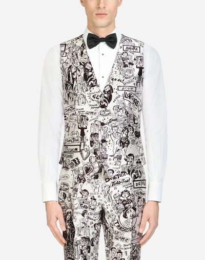 Shop Dolce & Gabbana Silk Vest In White