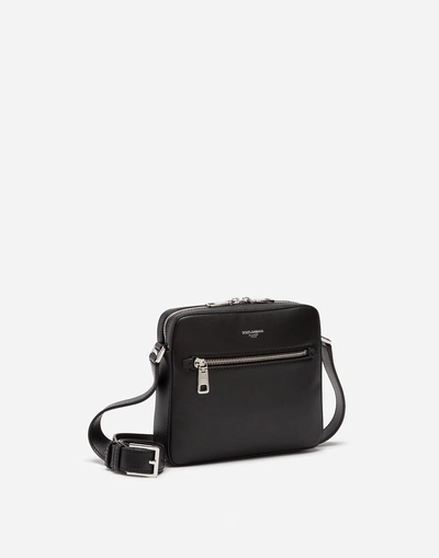 Shop Dolce & Gabbana Gothic Messenger Bag In Calfskin