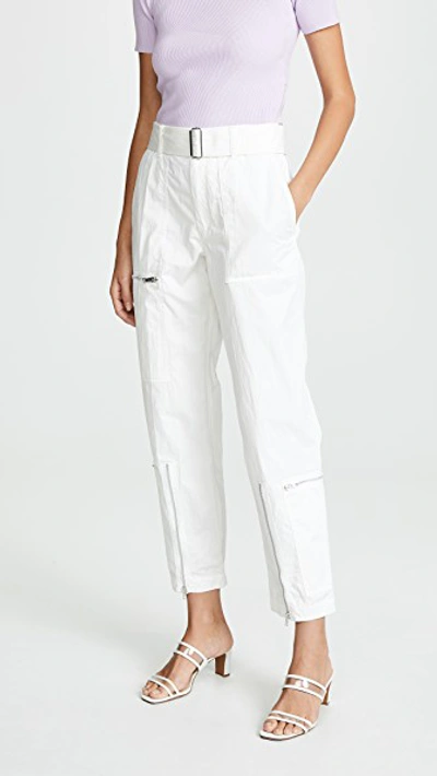 Shop Helmut Lang Flight Pants In White