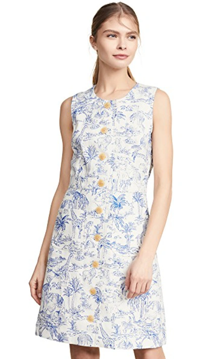 Tory burch printed linen hotsell shift dress