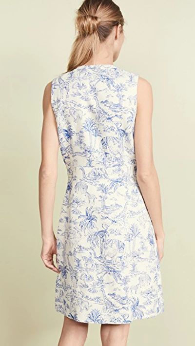 Printed Linen Shift Dress