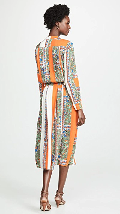 Tory burch printed outlet long sleeve dress