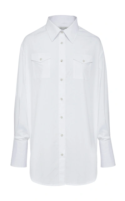 Shop Anna Quan Ralph Cotton Shirt In White