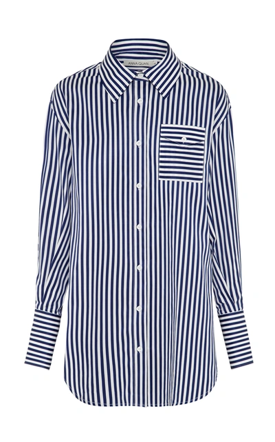 Shop Anna Quan Lesley Cotton Shirt In Stripe