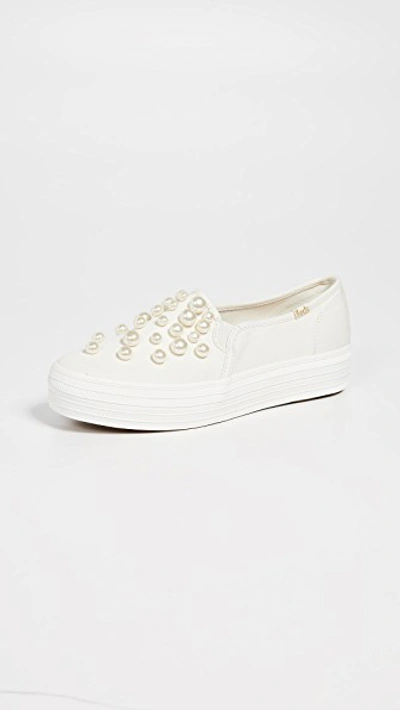 Shop Keds X Kate Spade New York Triple Sneakers In Cream