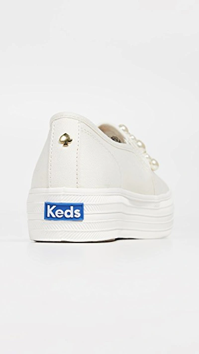 Shop Keds X Kate Spade New York Triple Sneakers In Cream