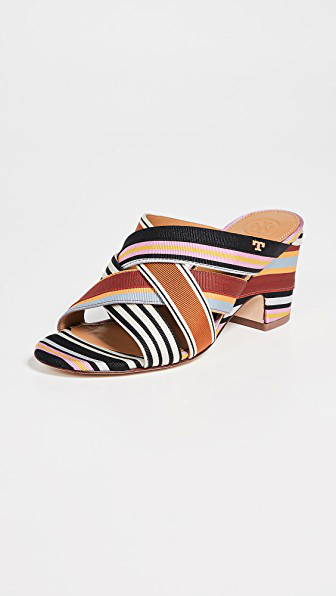 tory burch striped slide