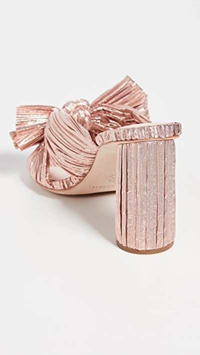 Shop Loeffler Randall Penny Knot Mules In Rose Gold