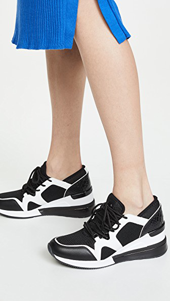 michael kors liv trainer sneakers oxblood