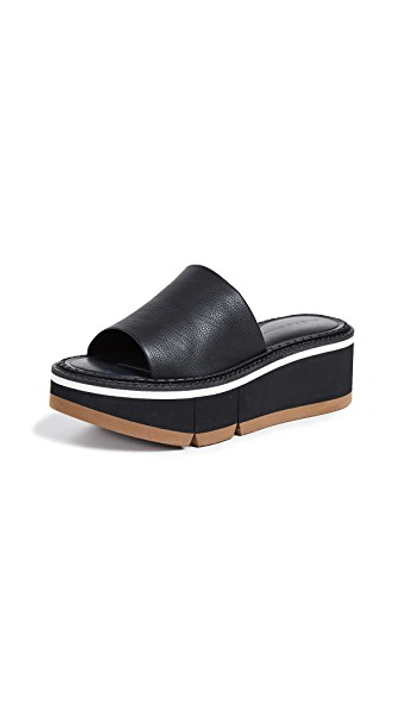 Shop Robert Clergerie Affect Platform Slide Sandals In Black