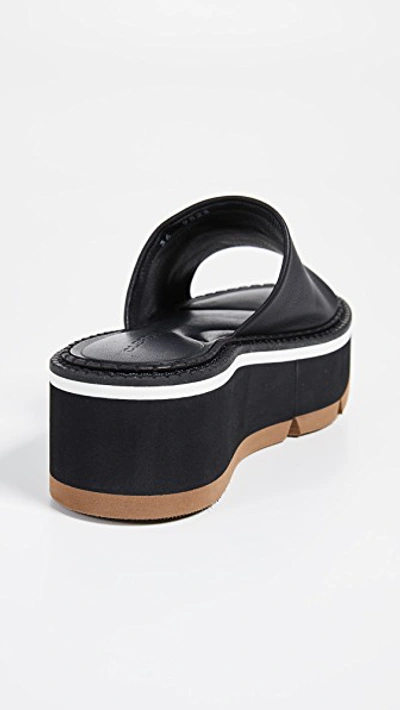Shop Robert Clergerie Affect Platform Slide Sandals In Black