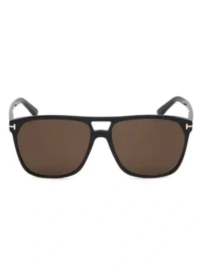 Shop Tom Ford Men's Shelton 59mm Pilot Sunglasses In Black