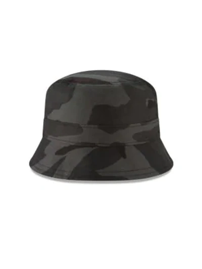 Shop New Era Ek Reversible Bucket Hat In Camo Black
