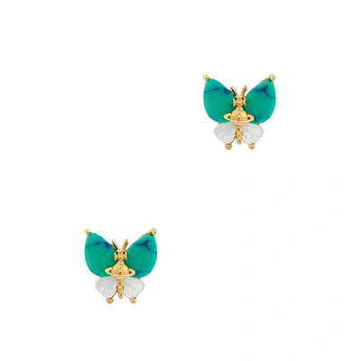 Vivienne westwood butterfly earrings deals