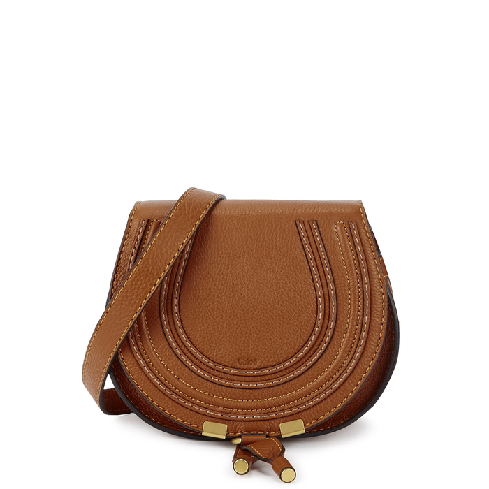 ChloÉ Marcie Mini Leather Shoulder Bag In Beige | ModeSens