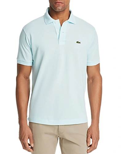 Shop Lacoste Heathered Pique Polo In Aquarium