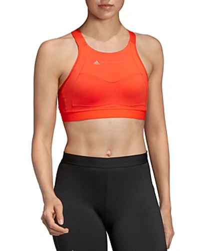 Shop Adidas By Stella Mccartney Essentials Racerback Sports Bra In Orange