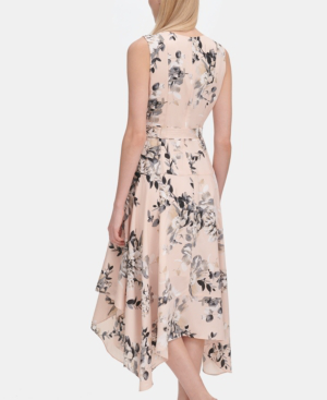 calvin klein grey floral dress