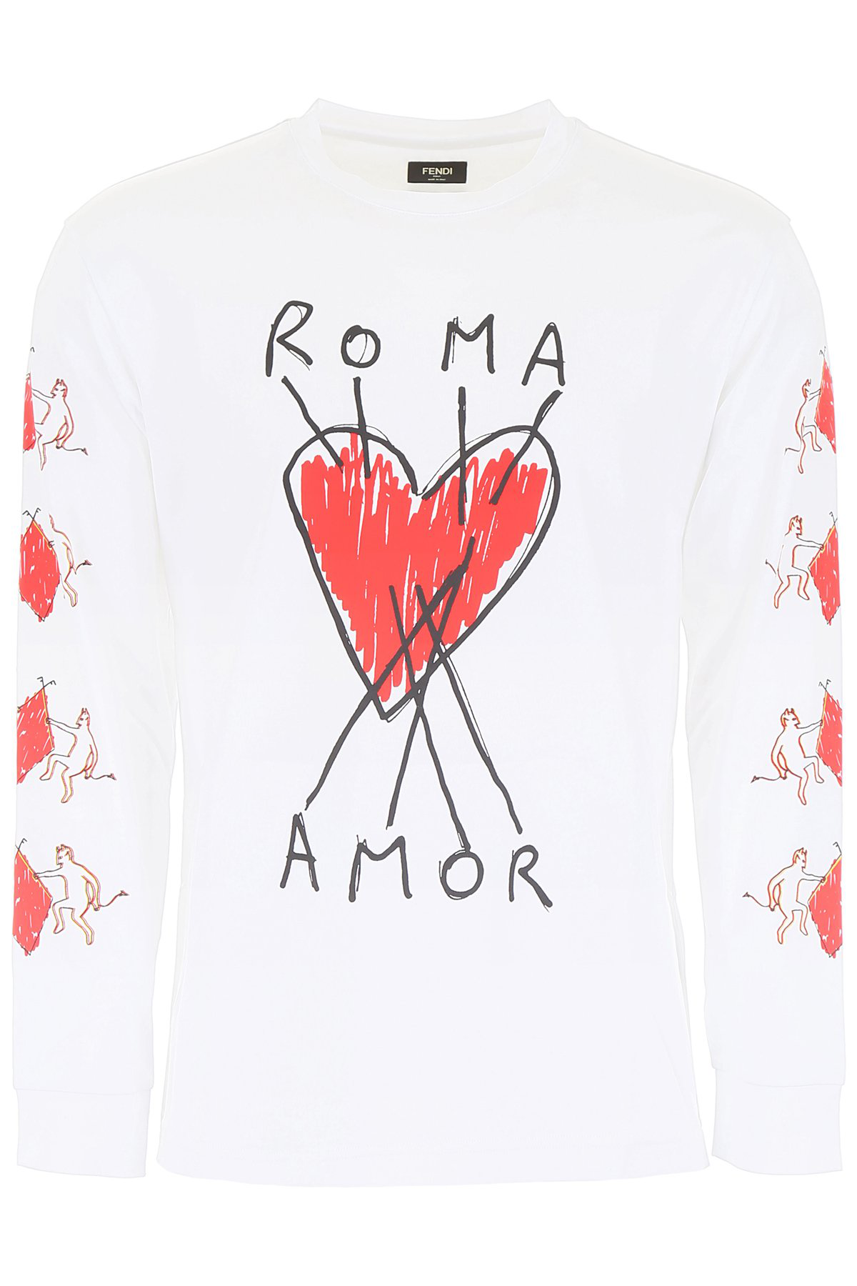 fendi roma t shirt white