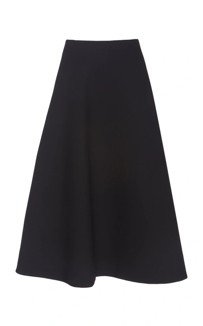 Shop Marc Jacobs Wool Midi Skirt In Black