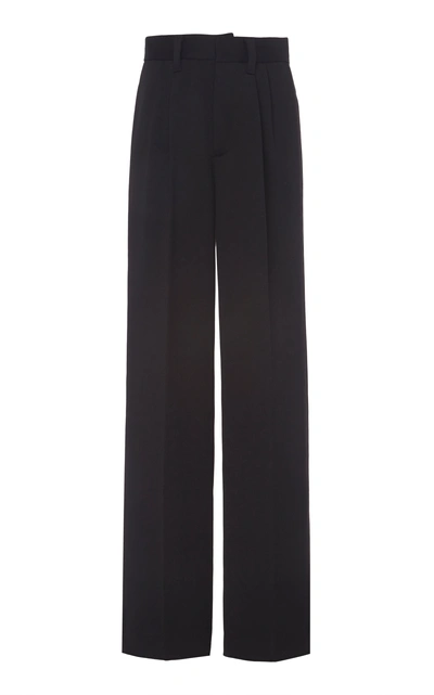 Shop Marc Jacobs Barathea Wool Straight-leg Pants In Black
