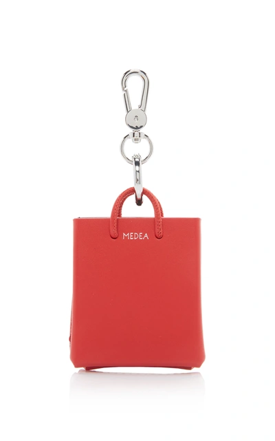 Shop Medea Sisters Prima Mini Leather Keychain In Red