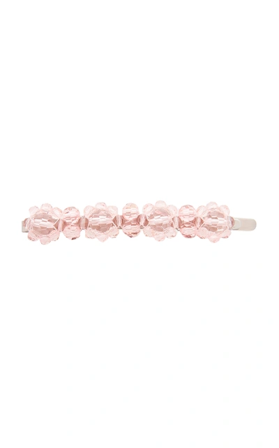 Shop Simone Rocha Beaded Flower Hair Clip In Pink