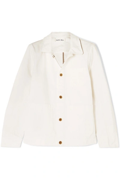 Shop Alex Mill Herringbone Cotton Jacket In White