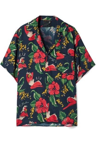 Shop R13 Printed Voile Shirt In Red