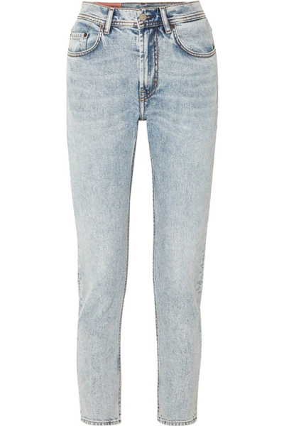 Shop Acne Studios Melk High-rise Tapered Jeans In Light Denim