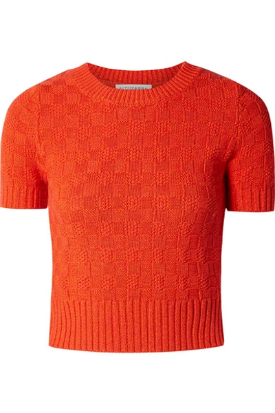 Shop Altuzarra Nicoletta Cotton-blend Sweater In Orange