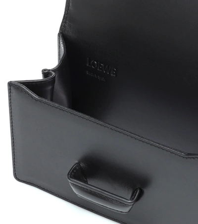 Shop Loewe Barcelona Small Leather Shoulder Bag In Black