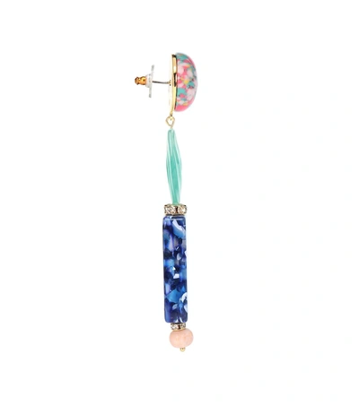 Shop Lele Sadoughi Stacked Stone Earrings In Blue